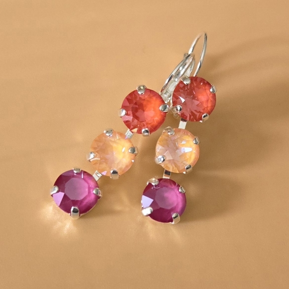 Austrian Crystal Earrings in Silver - Picture 6 of 11